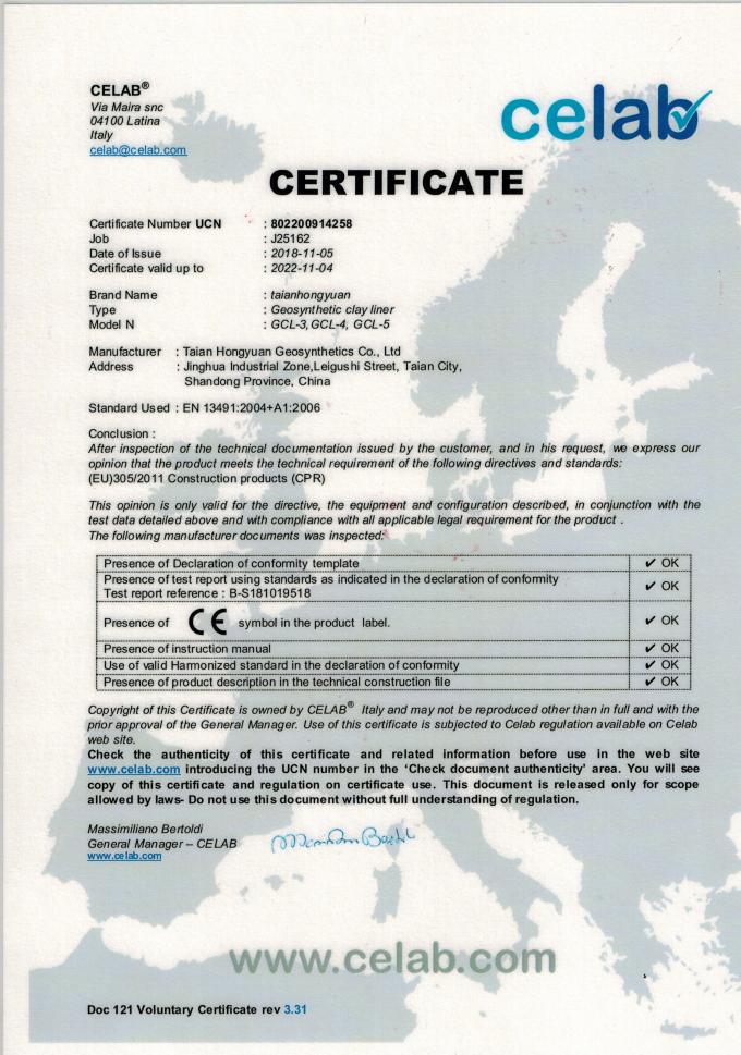 Bentonite Geotextile per rivestimento di stagni Bentonite naturale di sodio Rivestimento di argilla geosintetica 15