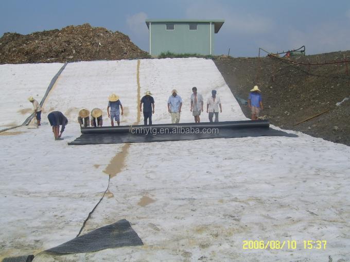 GCL15mm 180g Non tessuto 11000g Granula di bentonite 125g Tessuto Geosintetico Legno Geosintetico per impermeabilizzazione 4