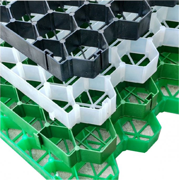 Griglia per erba in HDPE Piastrelle di plastica per autovetture Pavimentazione rinforzo Piantare erba Paver Grid 5